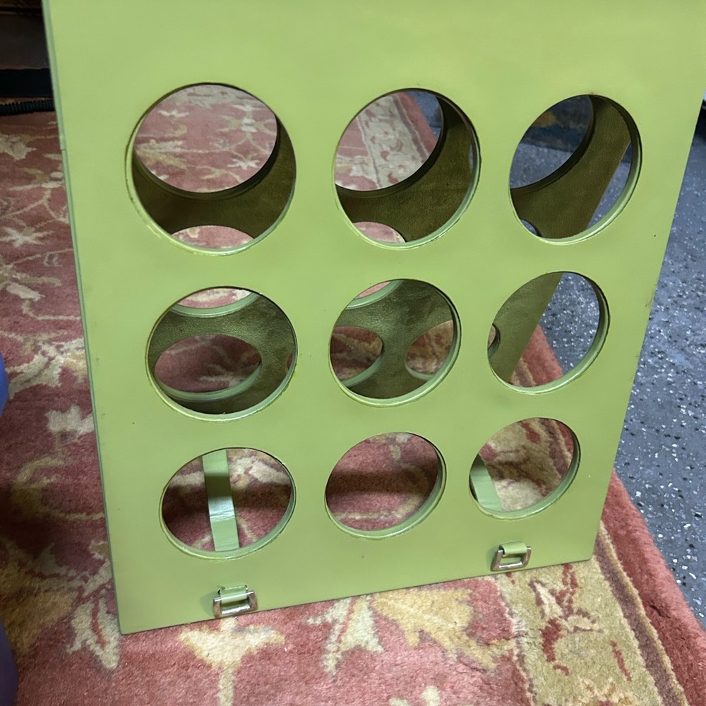 Contemporary Display Shelf for wine all leather and can fold up to store